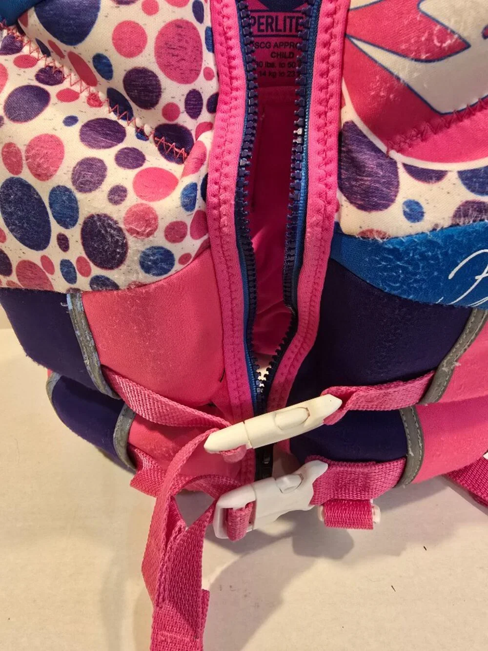 Hyperlite Indy Child Life Vest Pink USCG Approved 30-50 lb. Child Light Wear